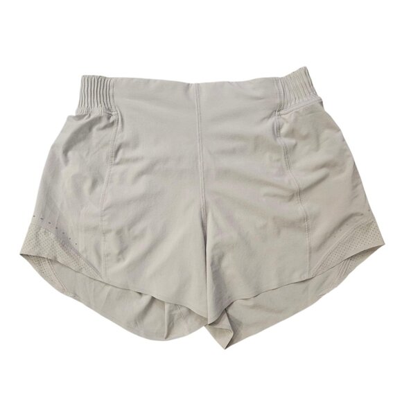 Lululemon Women's Light Grey Hotty Hot High-Rise Lined Short 4" Length, Size 6 - Picture 7 of 16
